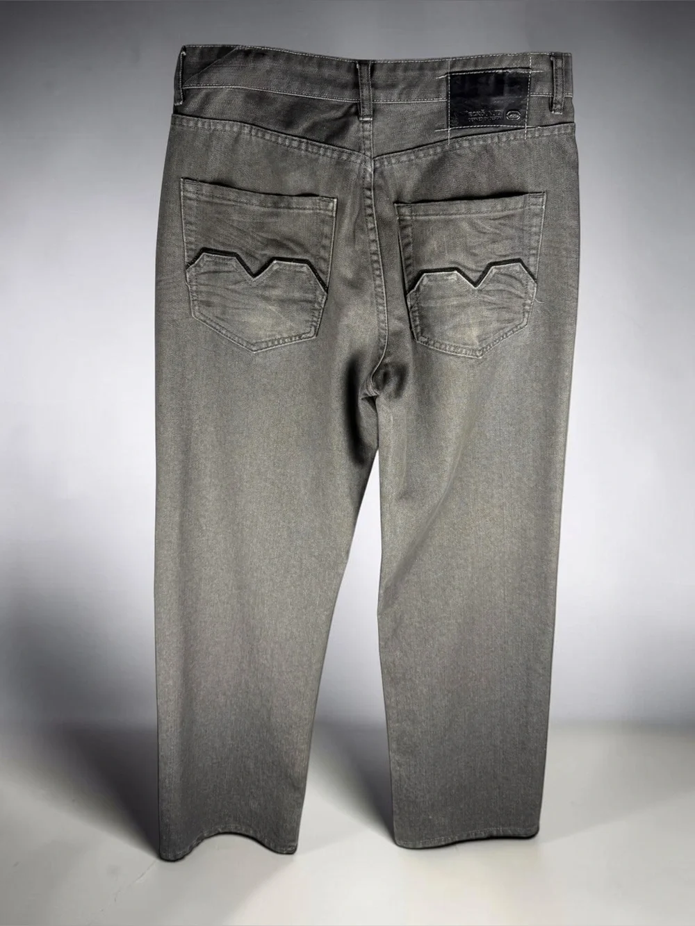 ECKO UNLTD Baggy Fit Jeans Mens W32 Gray Denim Y2K Skater Streetwear